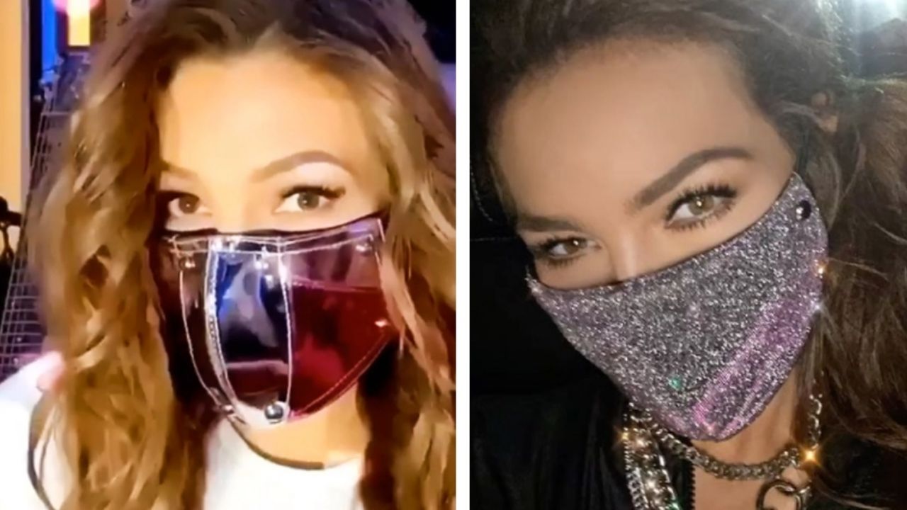 VIDEO: Thalía revela cuánto vale cada uno de sus cubrebocas de diseñador