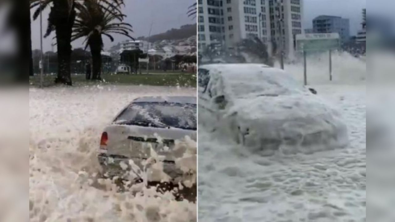 VIDEOS: Sorprendentes copos de espuma marina invaden las calles de Sudáfrica