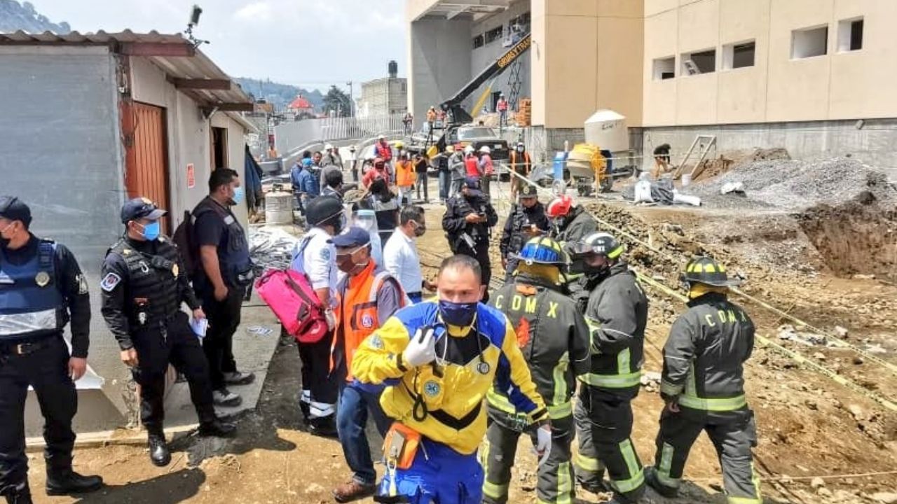 Derrumbe de un nuevo hospital en la CDMX deja al menos cuatro personas heridas