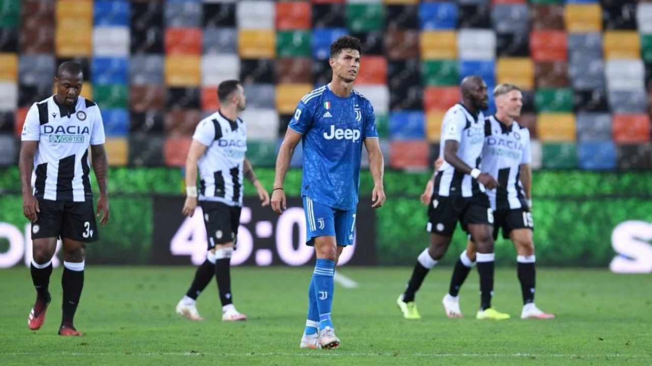 Juventus cae en contra del Udinese y no logra sentenciar la Serie A