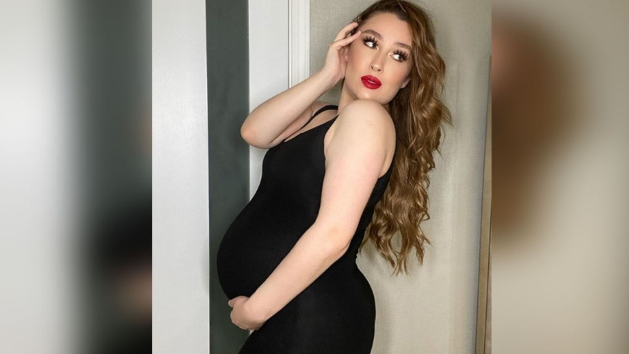 Así luce la esposa de Larry Hernández a sus 29 años y a 2 meses de dar a luz