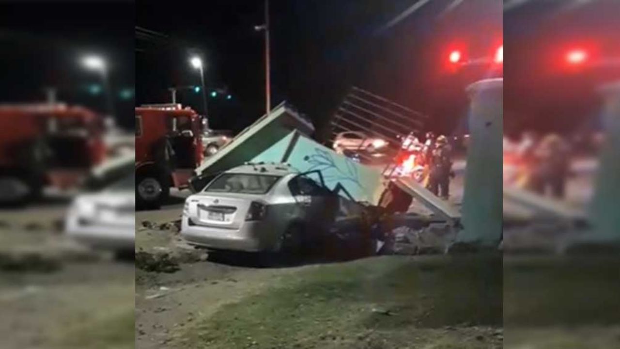 Cajeme: Aparatoso choque en la entrada a Villa Bonita deja a un hombre lesionado