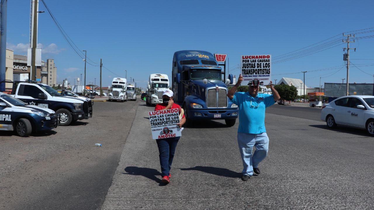 Transportistas se vuelven a manifestar en Ciudad Obregón