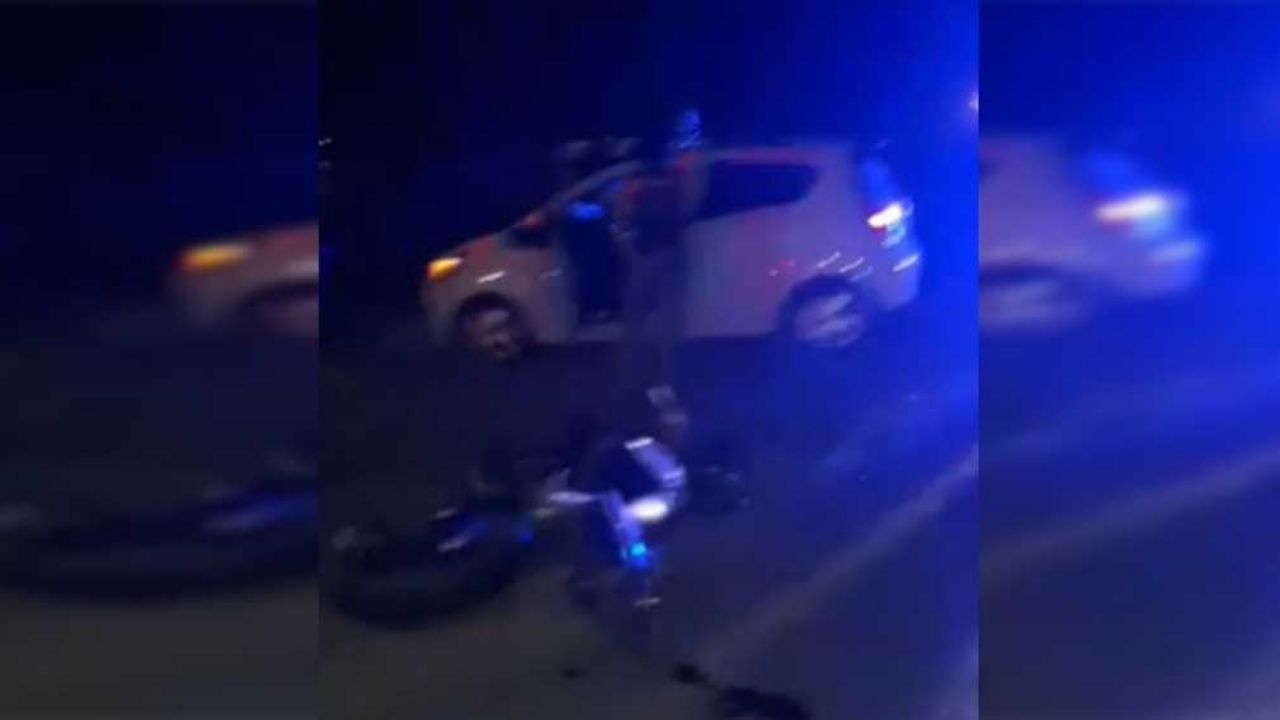 Cajeme: Choque entre automóvil y motocicleta deja saldo de un lesionado