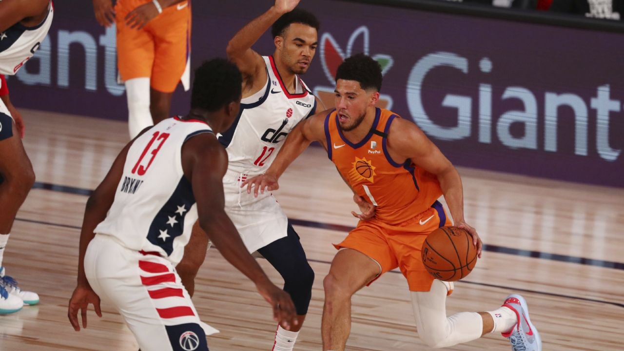 Con 27 puntos de Booker, los Suns de Phoenix ‘queman’ a los Wizards de Washington