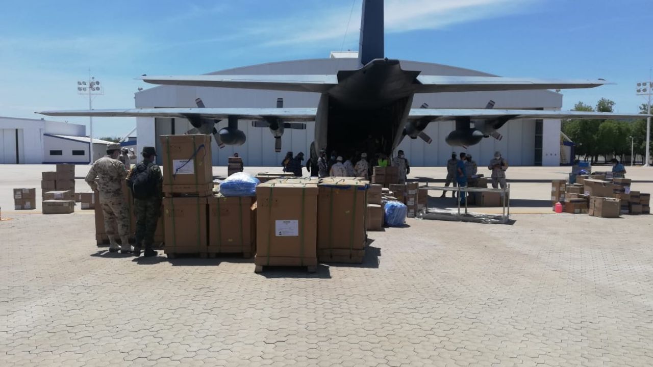 Sedena envía más insumos al estado de Sonora para atacar el coronavirus