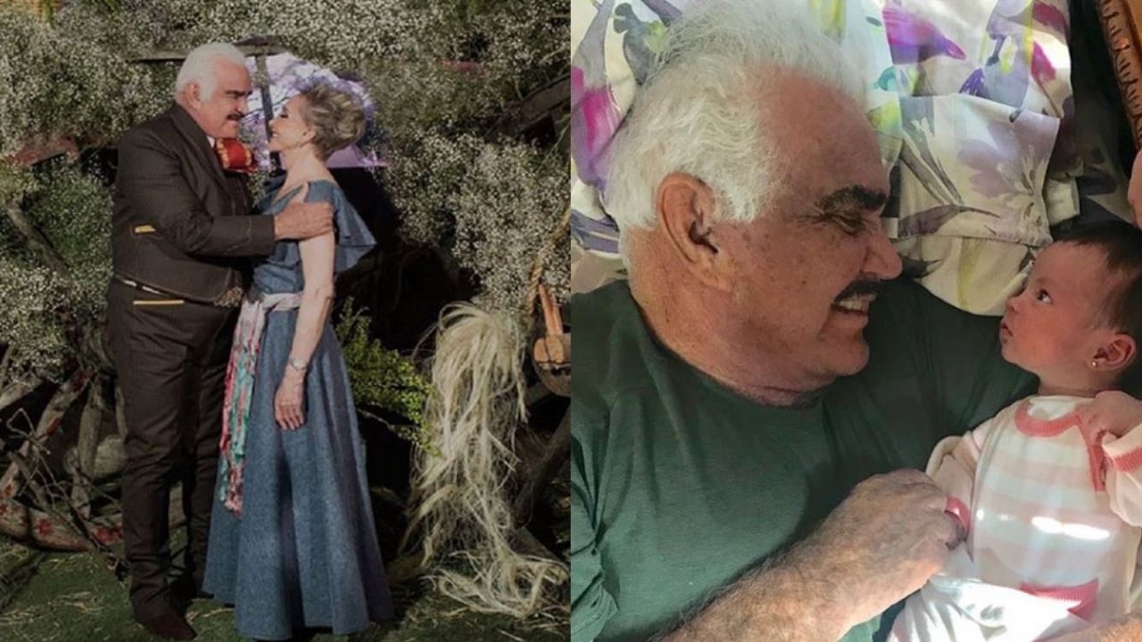 Vicente Fernández en tierna foto con su amada ‘Cuquita’ y el tercer bisnieto