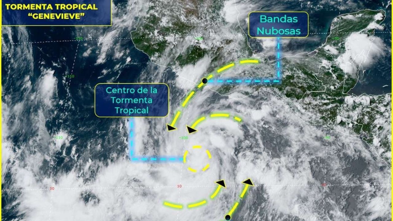 ‘Genevieve’ se fortalece y ya es huracán categoría 4; avanza hacia México y EU
