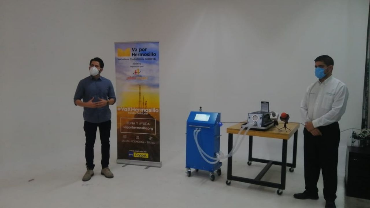 Presentan ventilador de atención al Covid creado por ingenieros sonorenses