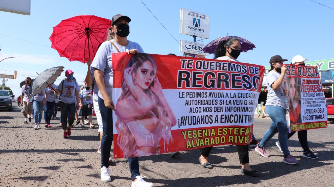 Quieren a Yesenia de vuelta, marchan en Cajeme por modelo desaparecida