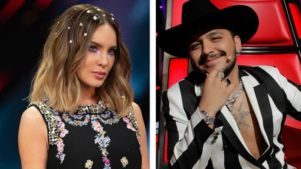 Belinda y Christian Nodal se pasan de cariñosos; los captan besándose en el trabajo