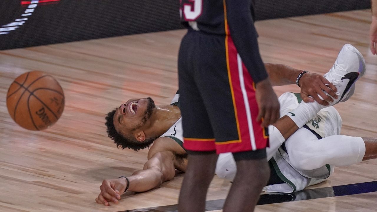 A pesar de la lesión de Giannis, Bucks evitan barrida al imponerse ante el Heat