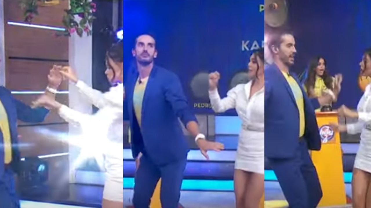 Livia Brito se olvida de la crítica y presume en vivo sus pasos de baile junto a conductor de ‘Hoy’