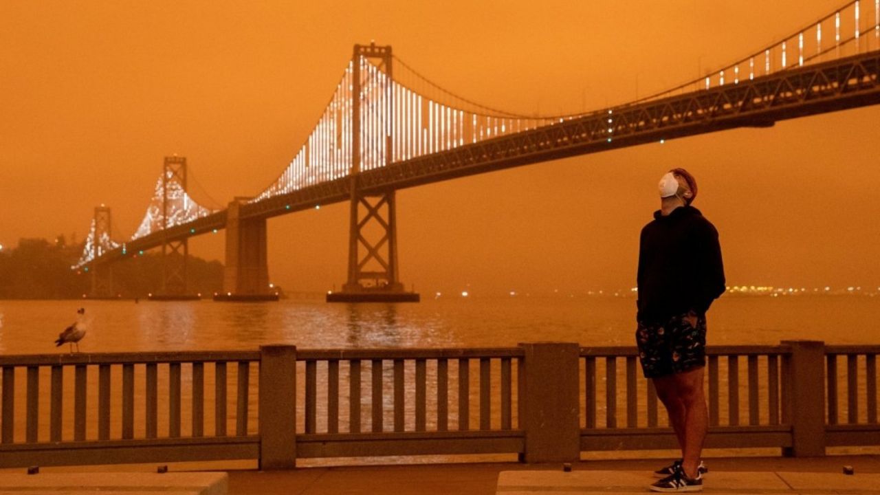 ¡Increíble! El cielo de San Francisco se pinta de naranja tras incendios forestales