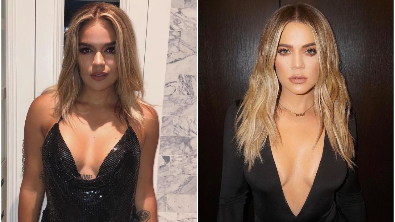 ¡Idénticas! El gran parecido entre la socialité Khloé Kardashian y la cantante Karol G