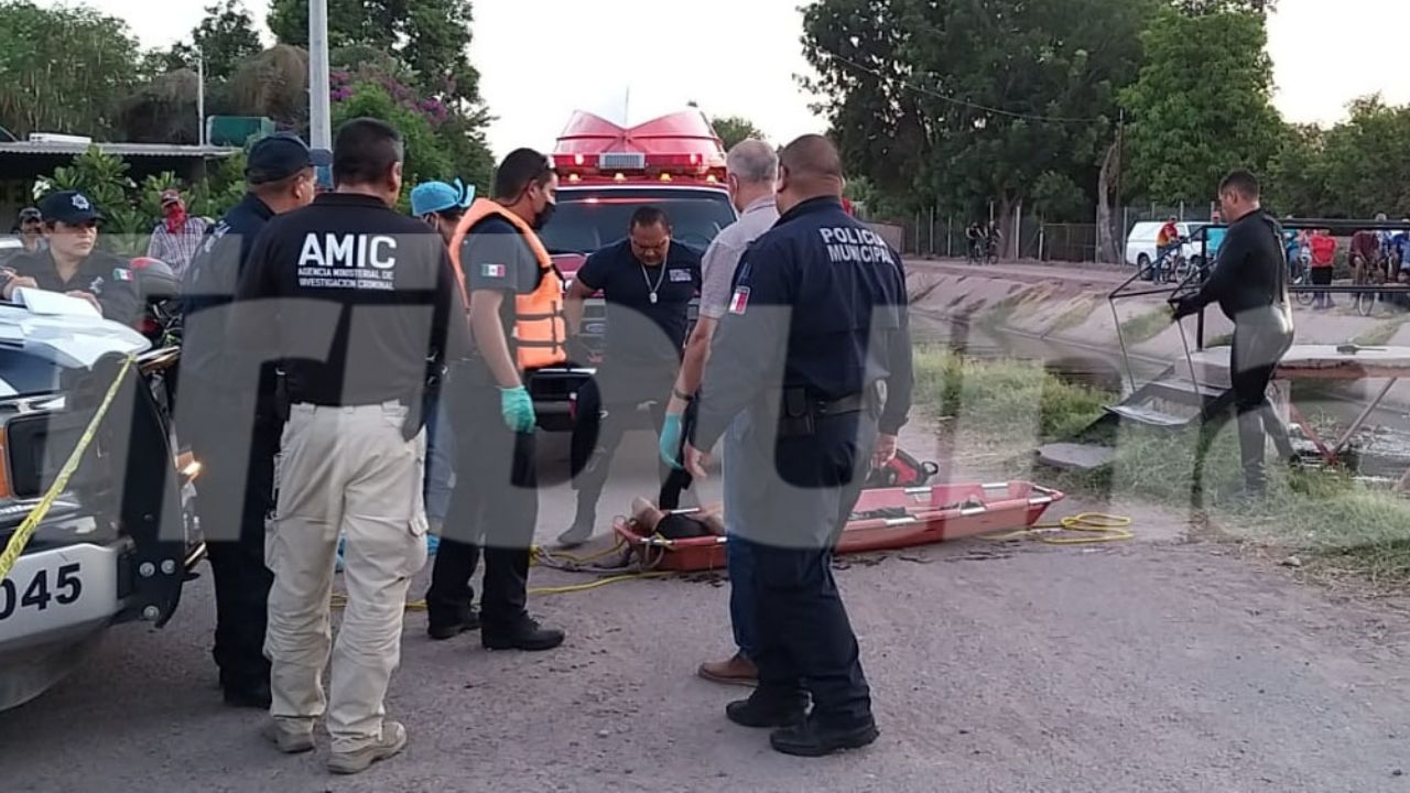 Bomberos encuentran el cadáver de una persona que se bañaba en canal de Ciudad Obregón