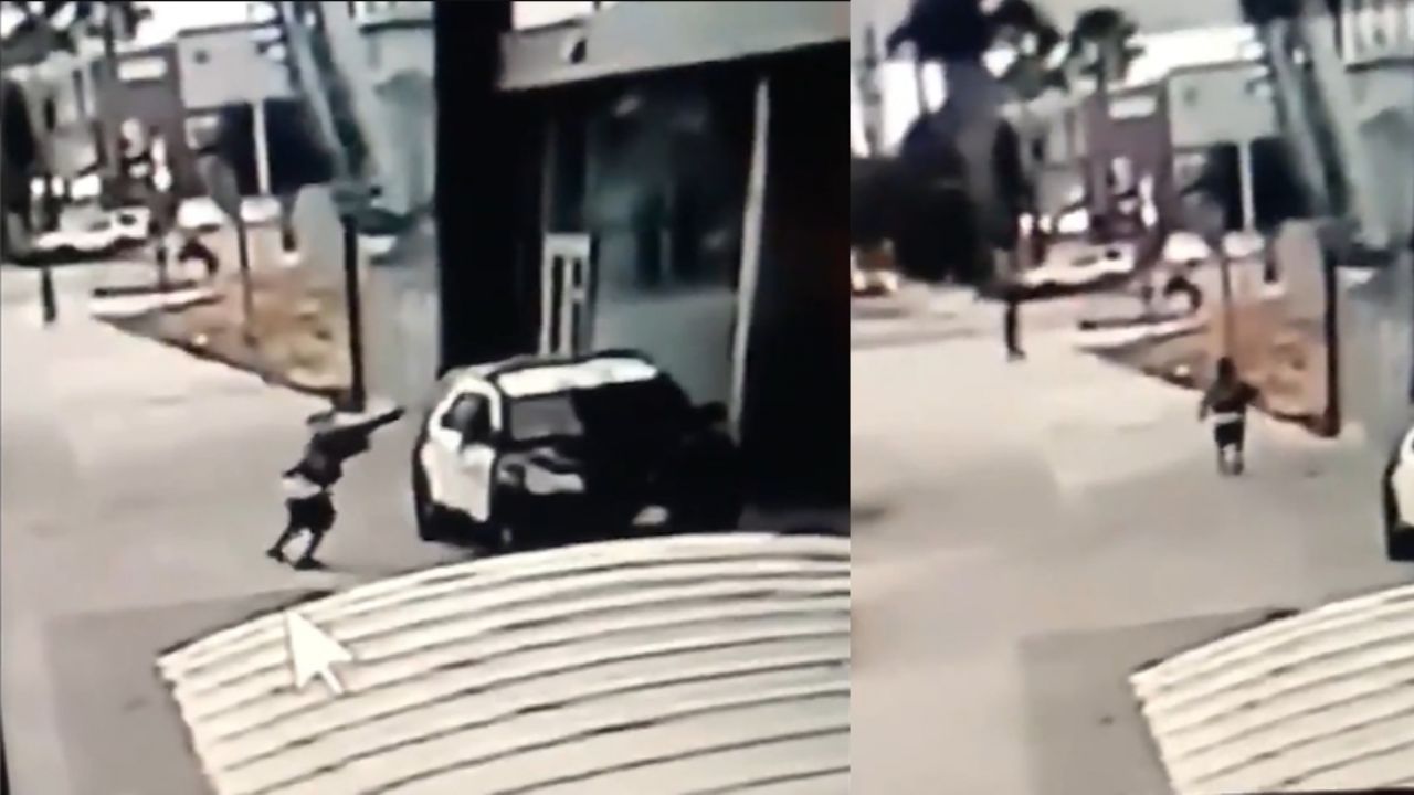 VIDEO: Hombre desconocido abre fuego contra dos policías de Los Ángeles