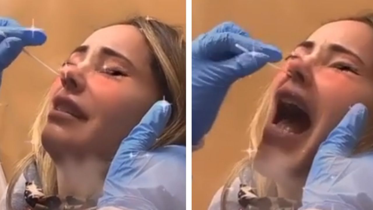 Camila Sodi sufre y grita con prueba de Covid-19: “¡Está en mi cerebro!”