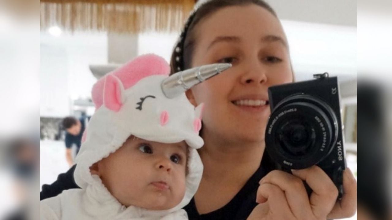 Kenia Ontiveros, esposa de Larry Hernández, presume que su bebé ya dice “mamá”