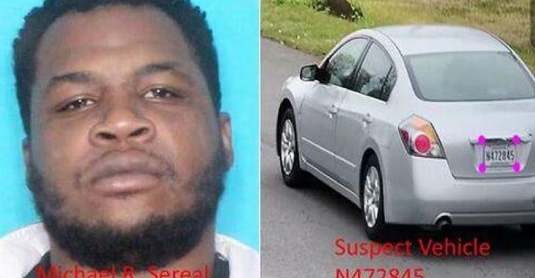 El sospechoso y el vehículo en el que huyó.