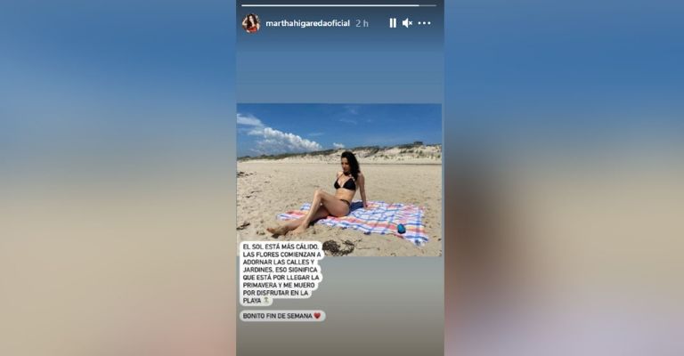 Martha Higareda presume sus vacaciones en la playa