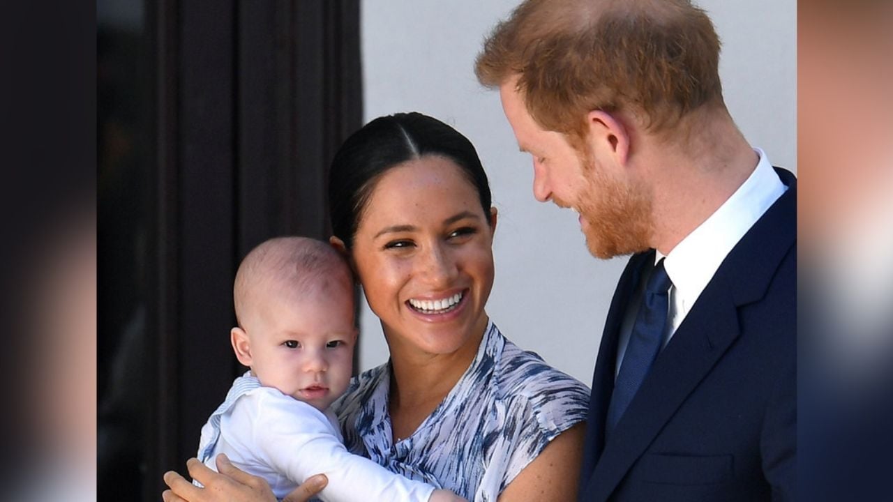 Fotografía de Meghan Markle, Archie y el príncipe Harry