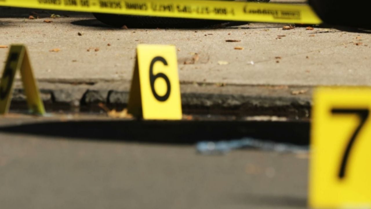 Casquillos percutidos en la escena del crimen