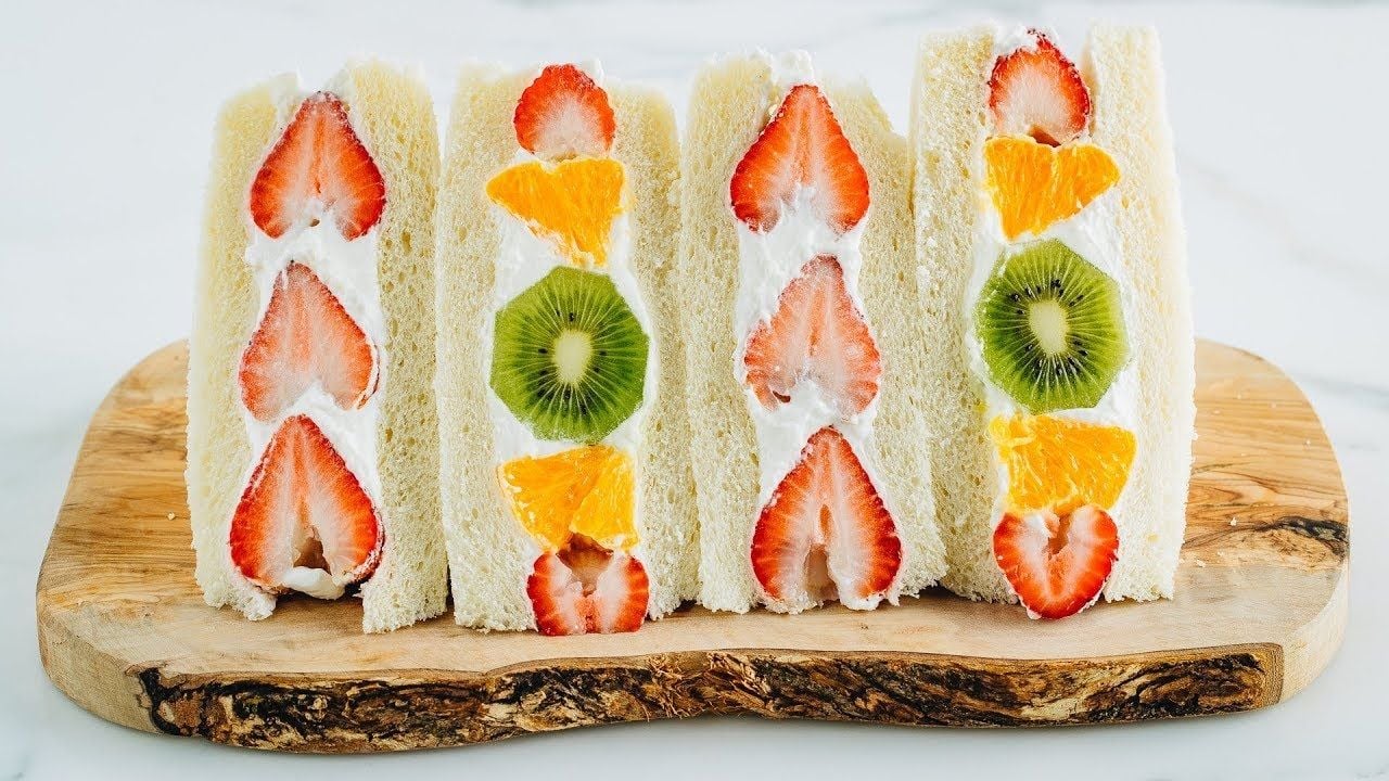 Reinventa el sabor del sándwich con esta fabulosa versión japonesa de frutas