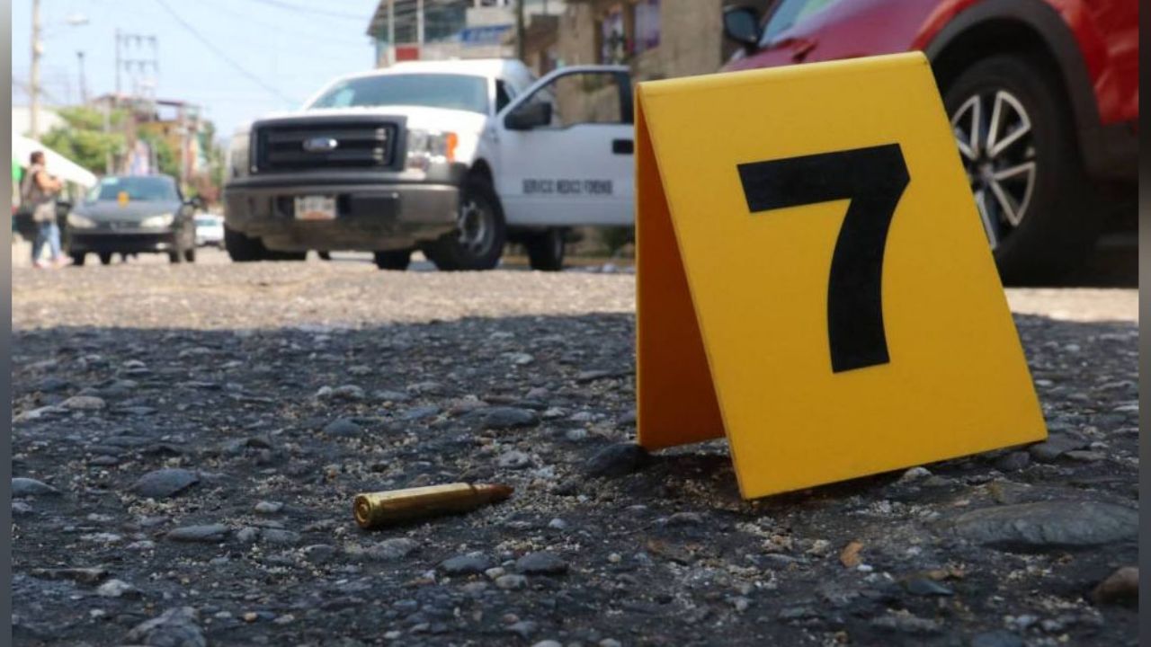 Casquillos percutidos en la zona