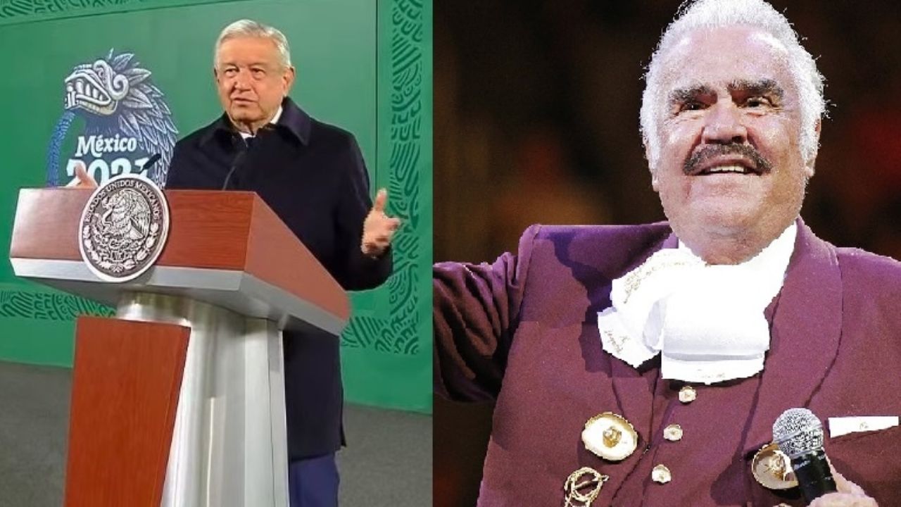 VIDEO: Con música y aplausos, AMLO le rinde homenaje a Vicente Fernández en la ‘mañanera’