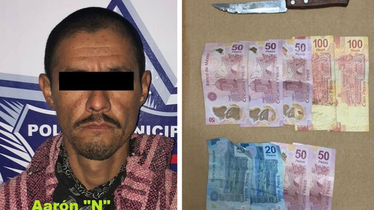 Empleada de comercio en Hermosillo sigue a delincuente que la asaltó; agentes logran detenerlo