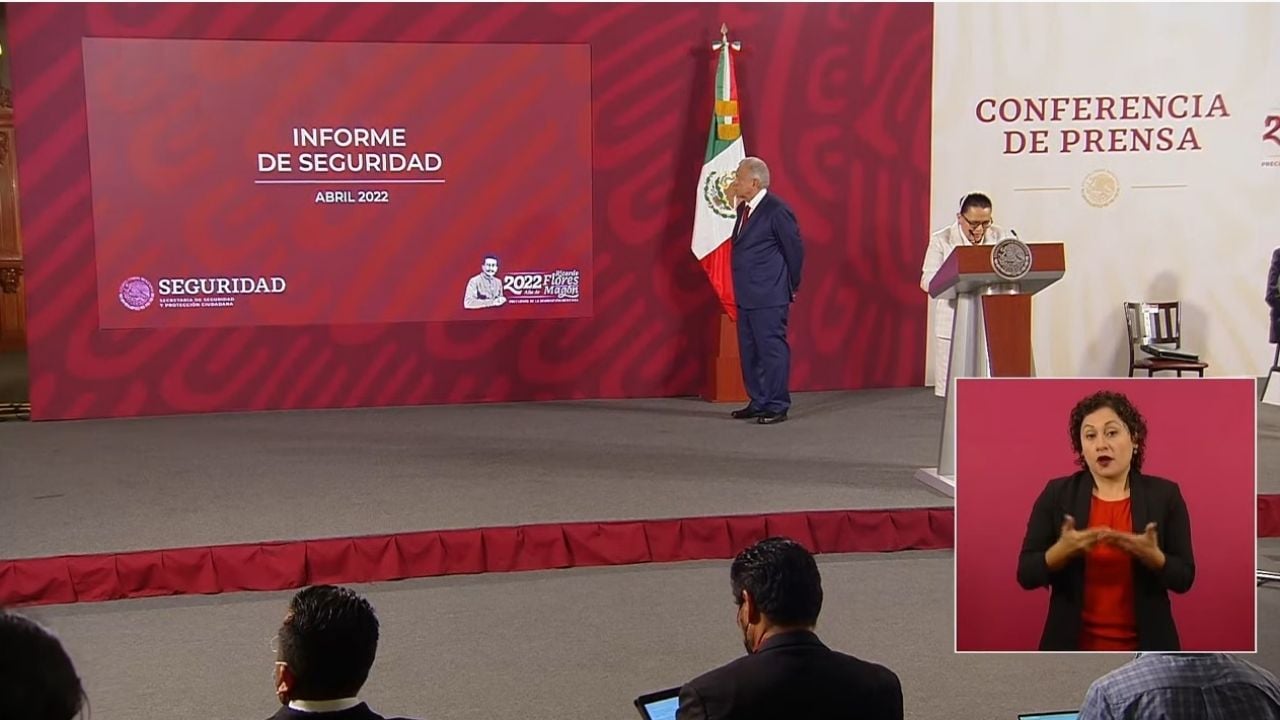 En la imagen, presentan informe de Seguridad de México. Créditos: Captura de pantalla