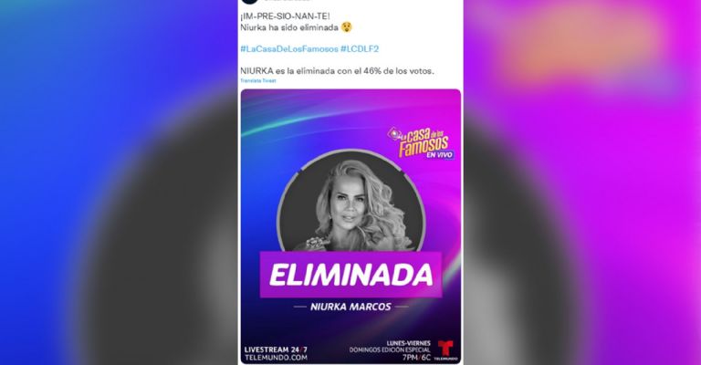 Niurka es la eliminada de La Casa de los Famosos