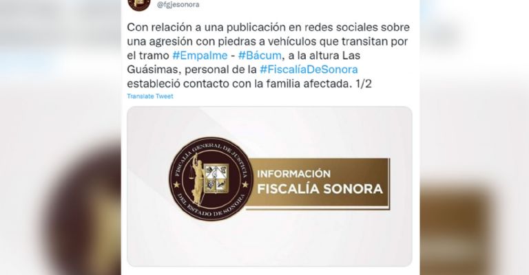 Fiscalía reacciona ante lo sucedido