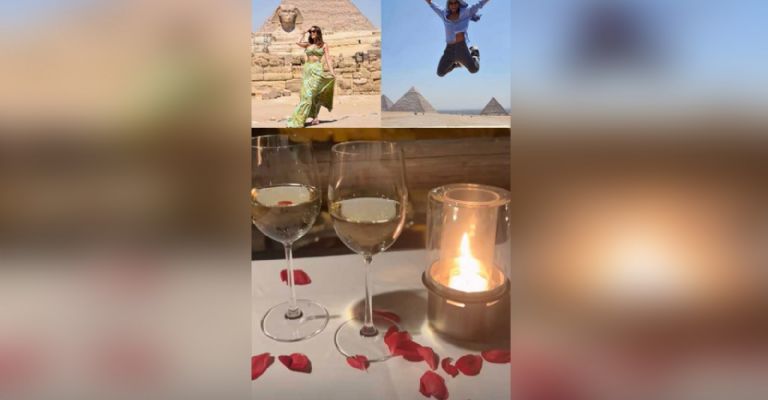 Carlos Rivera y Cynthia Rodríguez juntos en Egipto