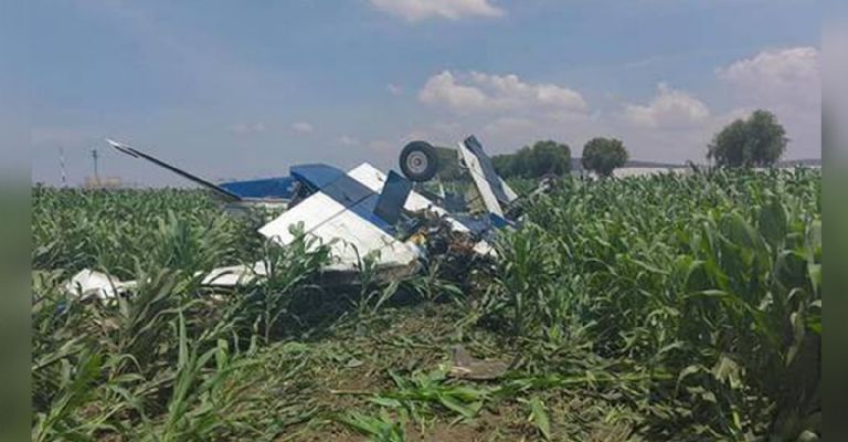 Cae avioneta que iba a Morelia