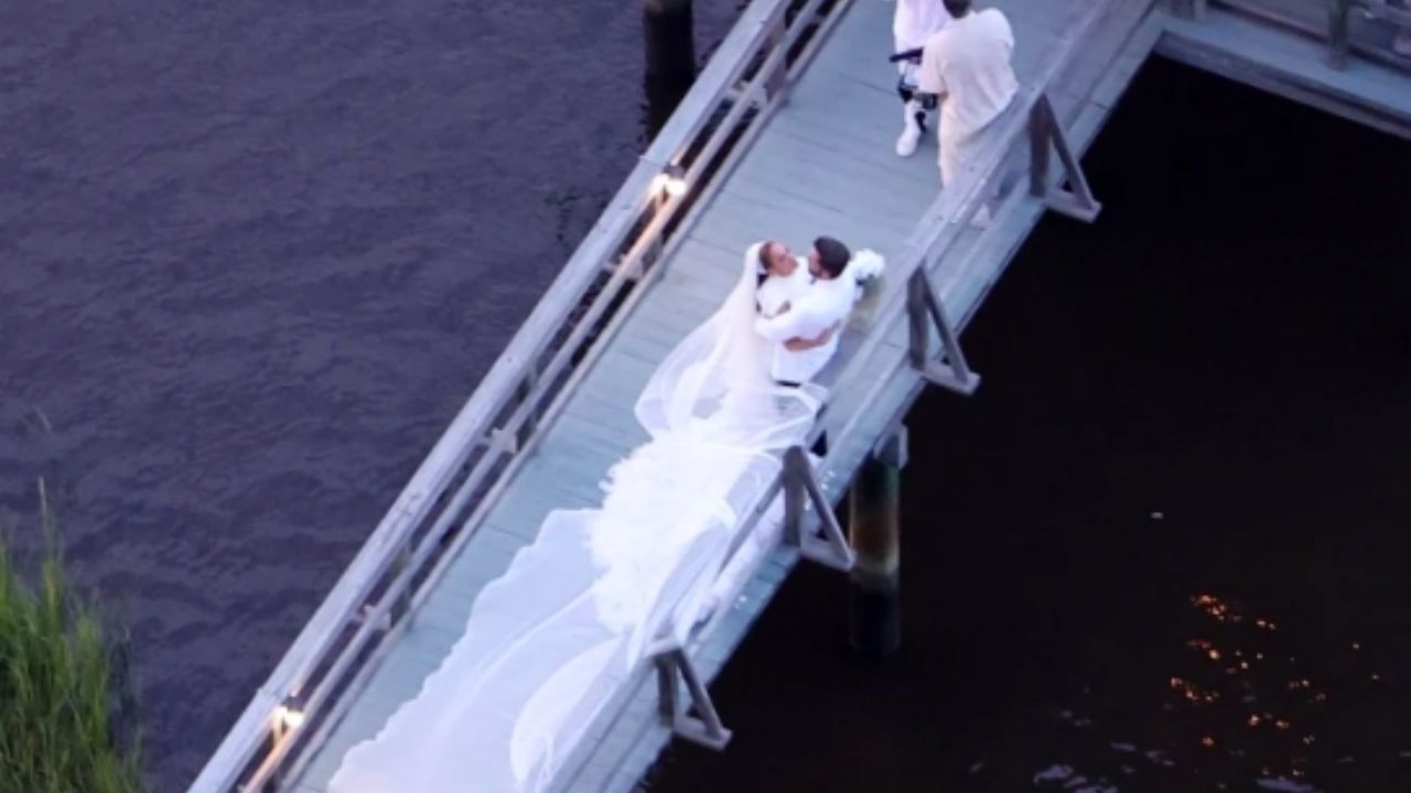 Fotografía de la boda de Jennifer Lopez y Ben Affleck
