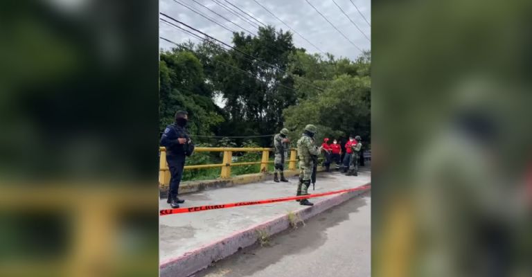 Autoridades llegan al sitio de los hechos