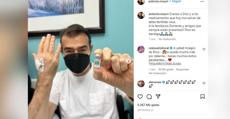 Toño Mauri en sus redes sociales