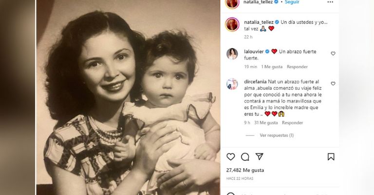 Natalia Téllez y su abuela