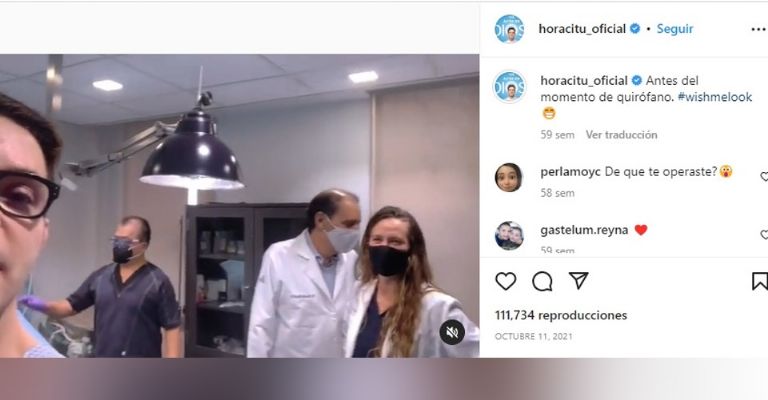 Horacio Villalobos publica fotografía rumbo al quirófano