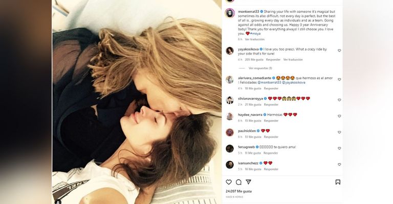 Montserrat Oliver y su esposa Yaya Kosikova, se encuentran de fiesta