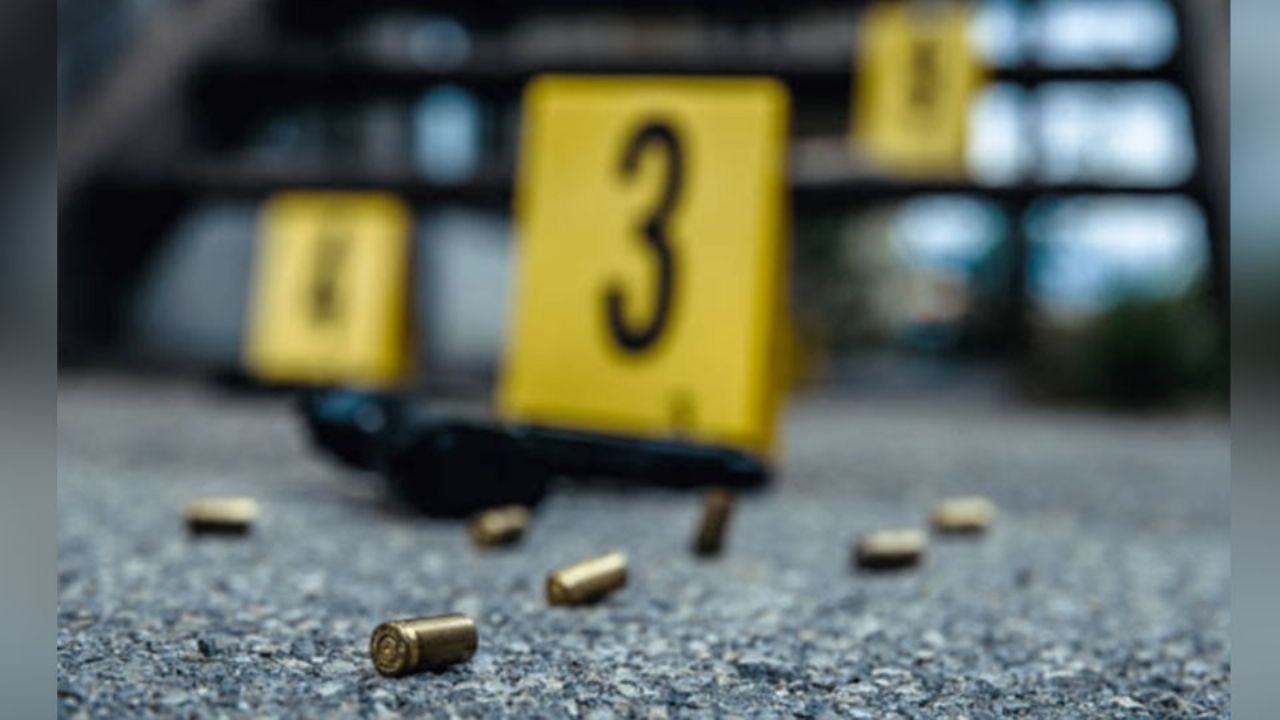 Casquillos percutidos en la zona