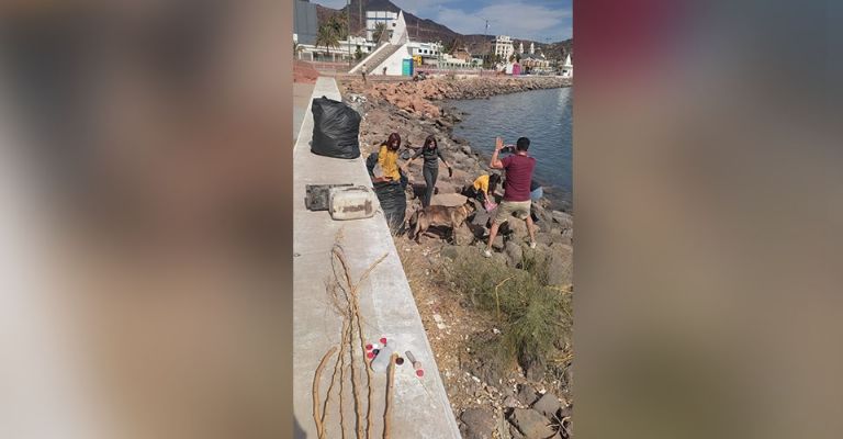 'Reciclando Sonrisas' campaña de estudiantes de ‘prepa’ que busca reciclar basura del malecón