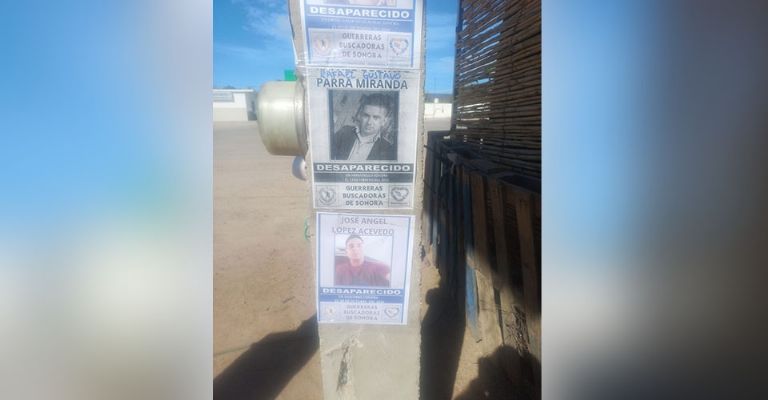 Guerreras Buscadoras realizan volante y ‘pega’ de fichas de desaparecidos en el valle de Guaymas