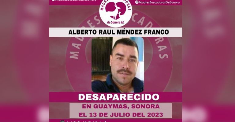 Familiares y amigos piden ayuda para encontrar a Raúl Méndez Franco en el puerto de Guaymas