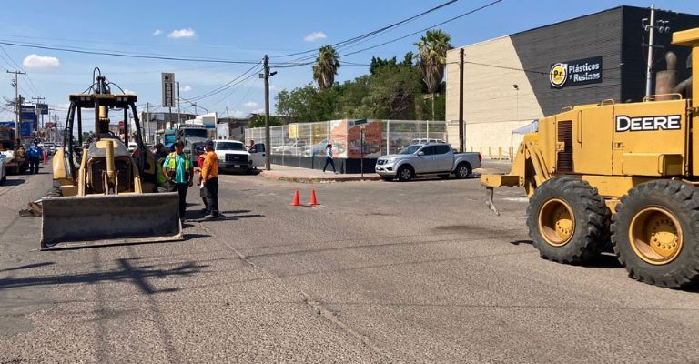 Lamarque continúa con las obras de rehabilitación de vialidades en Cajeme