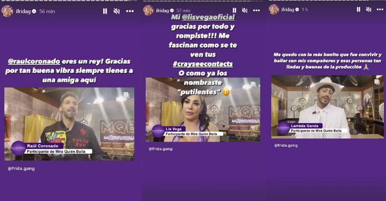 Frida Sofía agradece a sus amistades apoyo tras salir de Mira Quién Baila