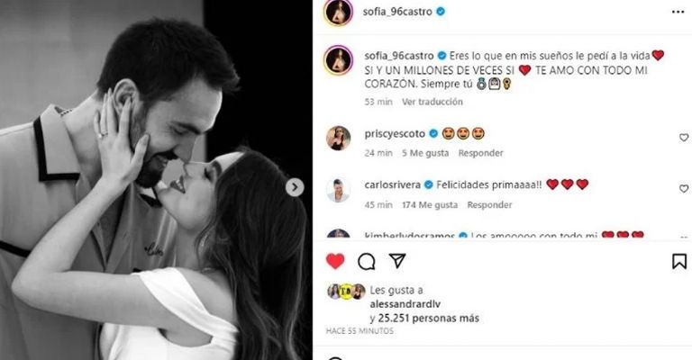 Sofía Castro se compromete y se filtra video
