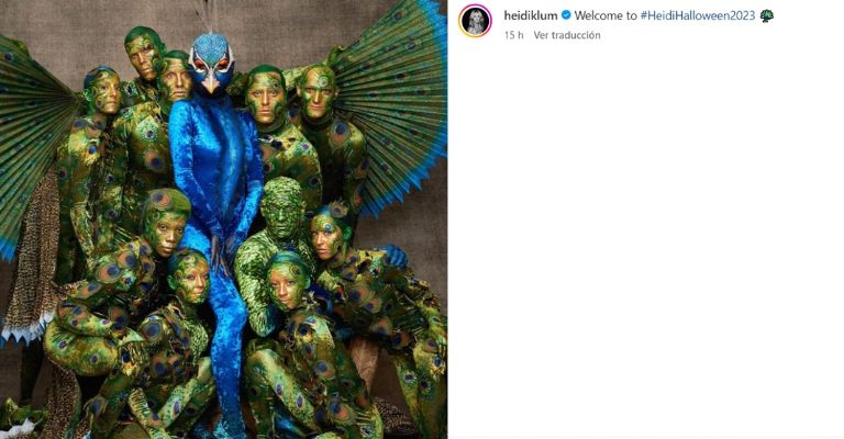 Heidi Klum conserva su corona como la Reina del Halloween por su disfraz